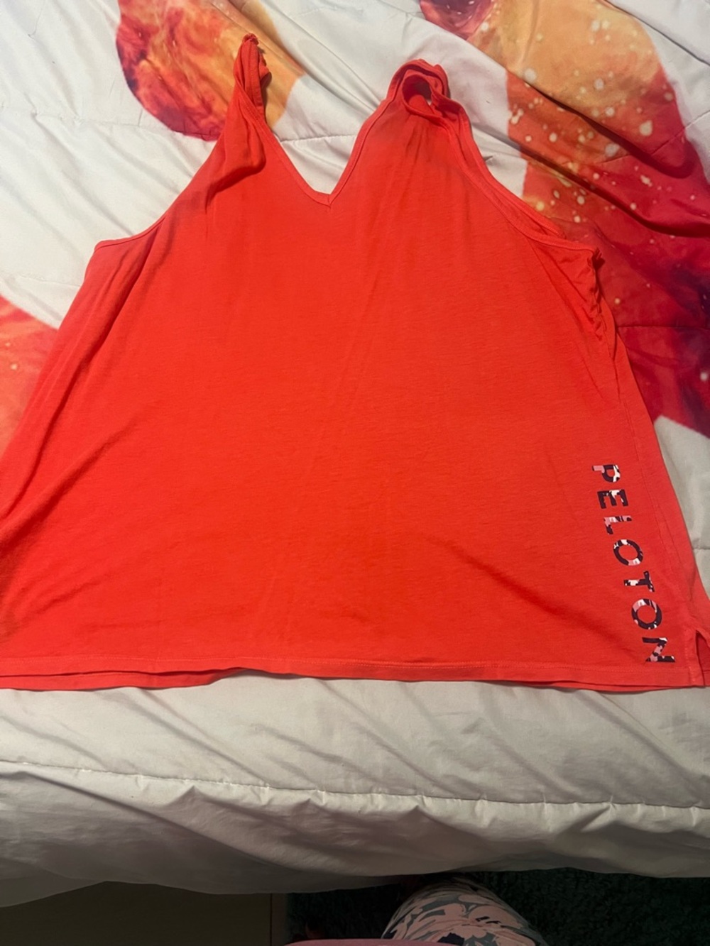 Peloton Coral-Red Racerback Tank Top